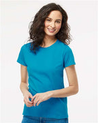 M&O 4810, Women's Gold Soft Touch T-shirt, Sapphire