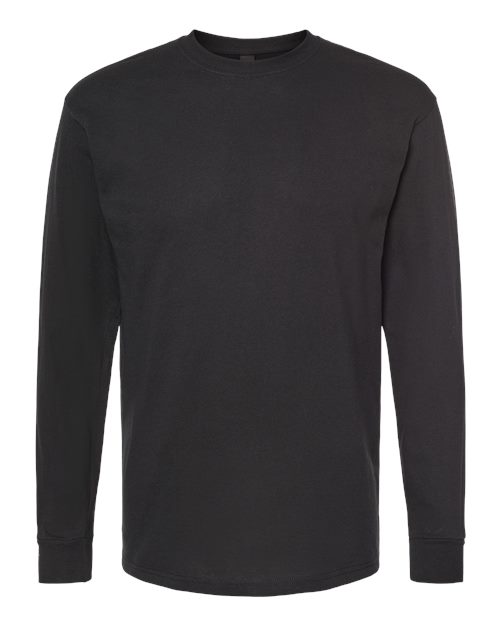 M&O 4820, Unisex Gold Soft Touch Long Sleeve T-shirt, Black