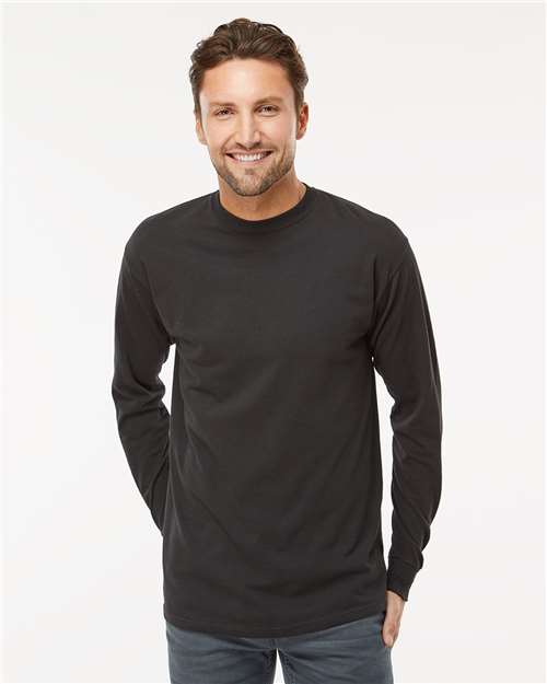 M&O 4820, Unisex Gold Soft Touch Long Sleeve T-shirt, Black