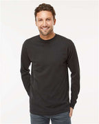 M&O 4820, Unisex Gold Soft Touch Long Sleeve T-shirt, Black