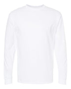M&O 4820, Unisex Gold Soft Touch Long Sleeve T-shirt, White