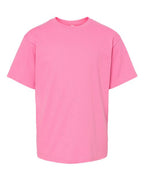 M&O 4850, Youth Gold Soft Touch T-shirt, Azalea
