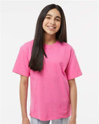 M&O 4850, Youth Gold Soft Touch T-shirt, Azalea