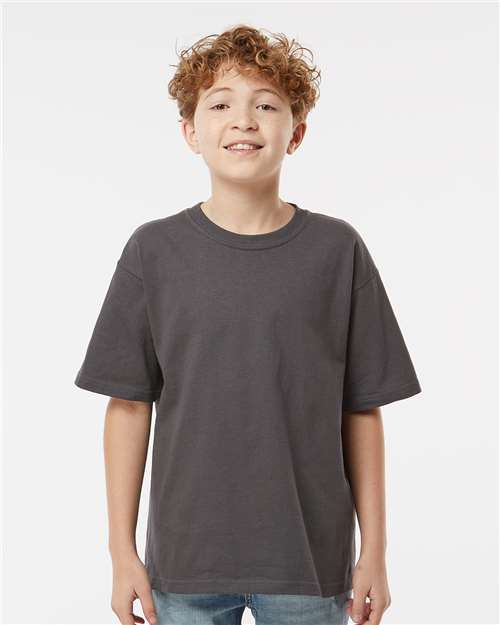 M&O 4850, Youth Gold Soft Touch T-shirt, Charcoal