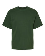 M&O 4850, Youth Gold Soft Touch T-shirt, Forest Green