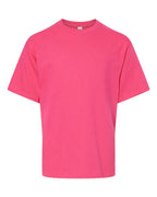 M&O 4850, Youth Gold Soft Touch T-shirt, Heliconia