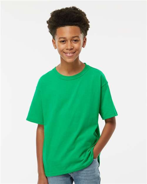M&O 4850, Youth Gold Soft Touch T-shirt, Irish Green