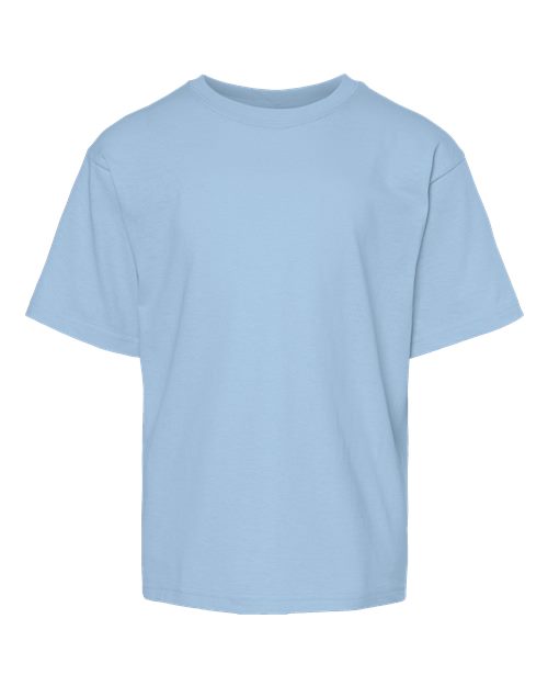 M&O 4850, Youth Gold Soft Touch T-shirt, Light Blue