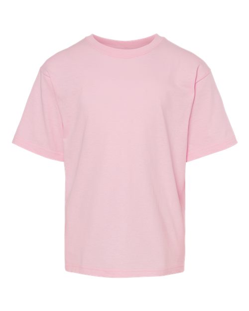 M&O 4850, Youth Gold Soft Touch T-shirt, Light Pink