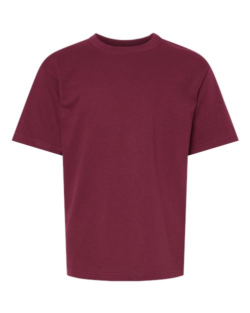 M&O 4850, Youth Gold Soft Touch T-shirt, Maroon