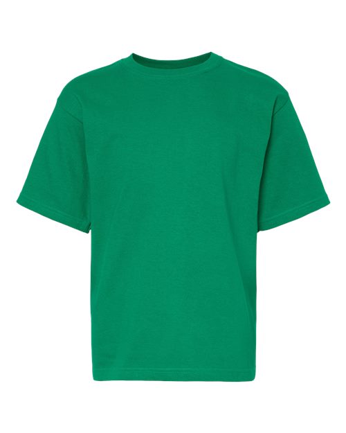 M&O 4850, Youth Gold Soft Touch T-shirt, Fine Kelly Green