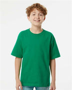 M&O 4850, Youth Gold Soft Touch T-shirt, Fine Kelly Green