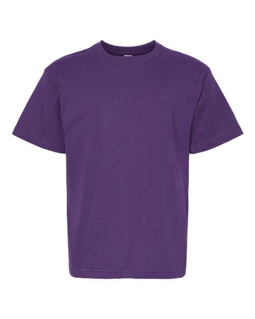 M&O 4850, Youth Gold Soft Touch T-shirt, Purple