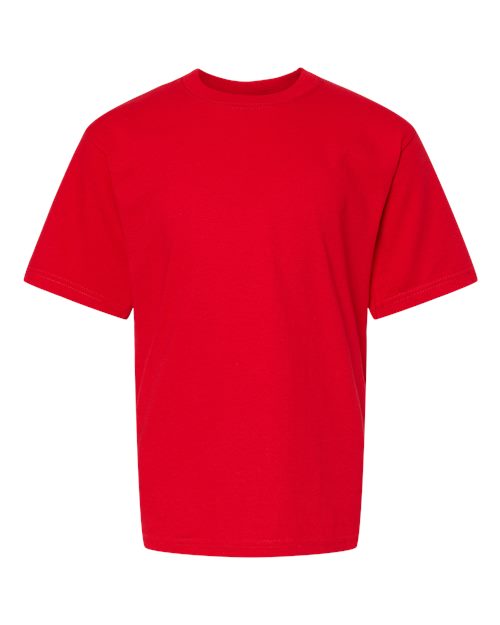M&O 4850, Youth Gold Soft Touch T-shirt, Deep Red
