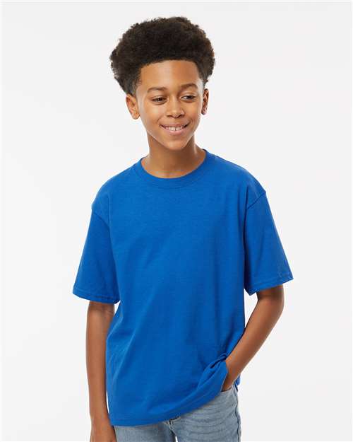M&O 4850, Youth Gold Soft Touch T-shirt, Royal