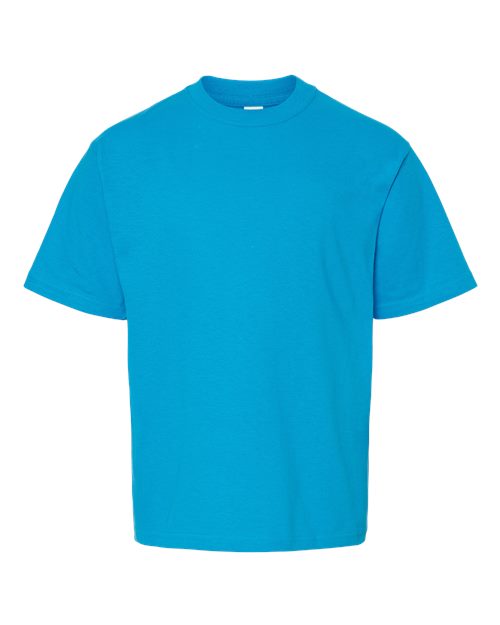 M&O 4850, Youth Gold Soft Touch T-shirt, Sapphire