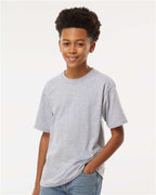 M&O 4850, Youth Gold Soft Touch T-shirt, Sport Grey