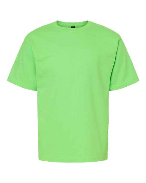 M&O 4850, Youth Gold Soft Touch T-shirt, Vivid Lime