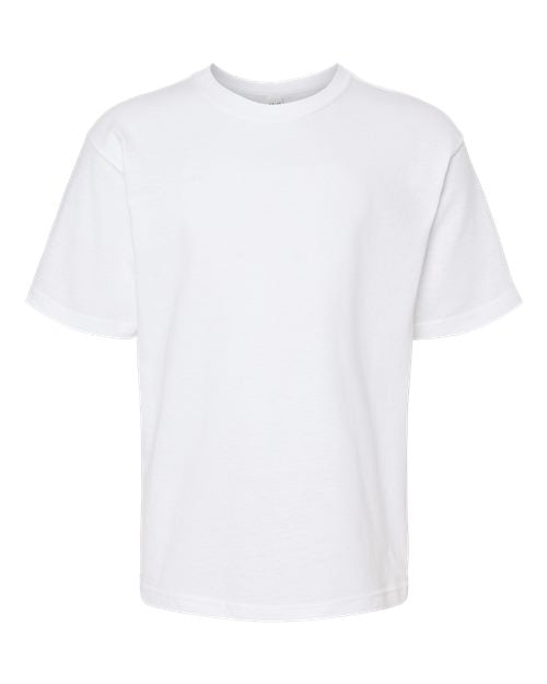 M&O 4850, Youth Gold Soft Touch T-shirt, White
