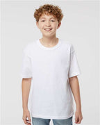 M&O 4850, Youth Gold Soft Touch T-shirt, White