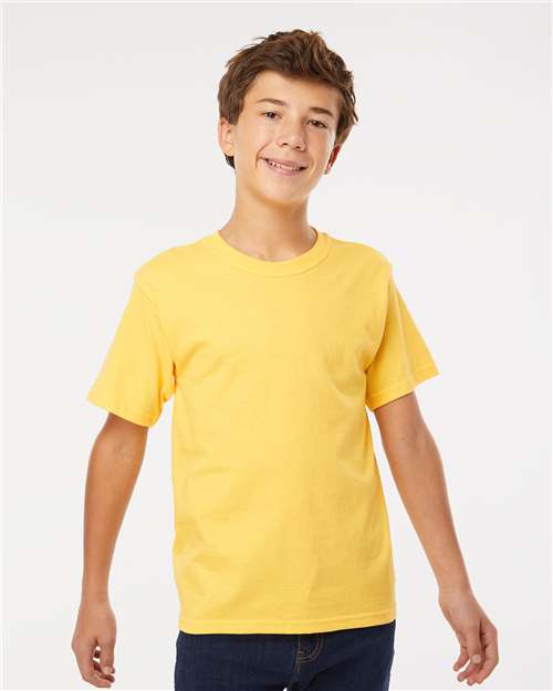 M&O 4850, Youth Gold Soft Touch T-shirt, Yellow