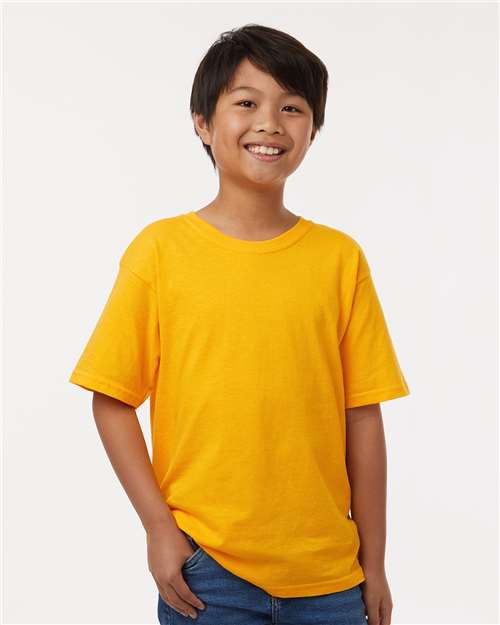 M&O 4850, Youth Gold Soft Touch T-shirt, Gold