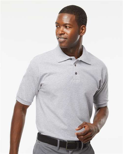 M&O 7002, Ring-spun Pique Polo, Athletic Grey