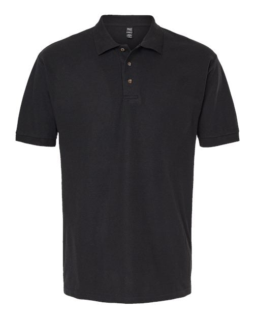 M&O 7002, Ring-spun Pique Polo, Black