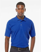 M&O 7002, Ring-spun Pique Polo, Royal