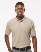 M&O 7002, Ring-spun Pique Polo, Sand