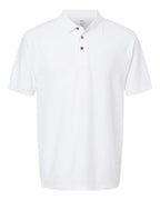 M&O 7002, Ring-spun Pique Polo, White