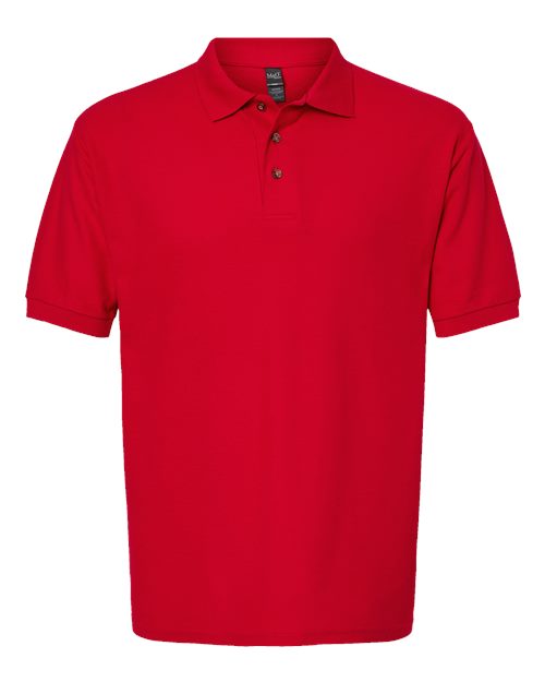 M&O 7002, Ring-spun Pique Polo, Bright Red