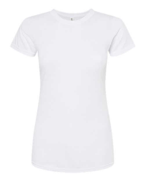 M&O 3540, Women's Deluxe Blend T-shirt, Heather White