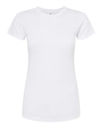 M&O 3540, Women's Deluxe Blend T-shirt, Heather White
