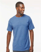M&O 4800, Men's Gold Soft Touch T-shirt, Heather Royal