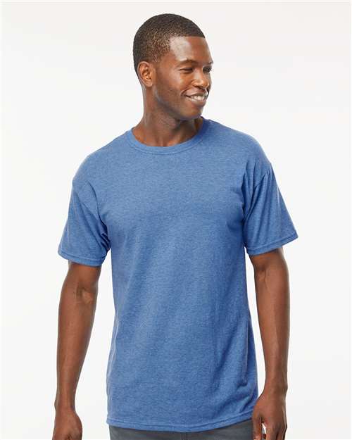 M&O 4800, Men's Gold Soft Touch T-shirt, Heather Royal