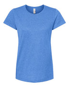 M&O 4810, Women's Gold Soft Touch T-shirt, Heather Royal