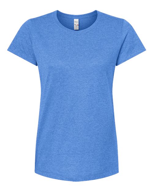 M&O 4810, Women's Gold Soft Touch T-shirt, Heather Royal