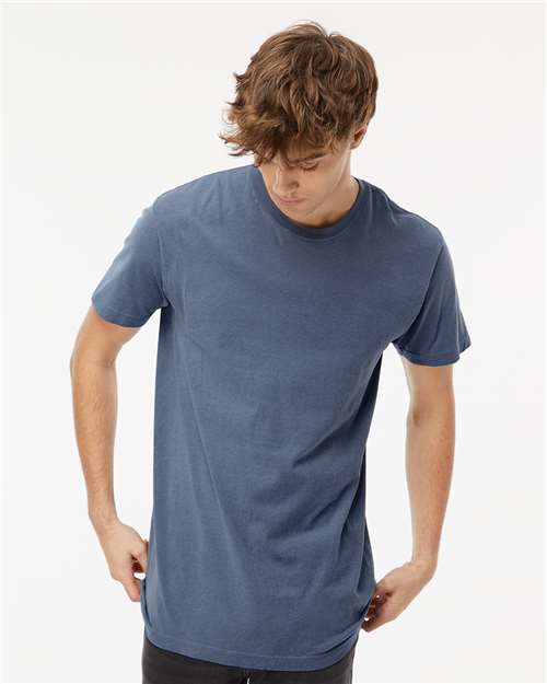 M&O 6500M, Unisex Vintage Garment-dyed T-shirt, Blue Jean