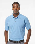 M&O 7002, Ring-spun Pique Polo, Light Blue