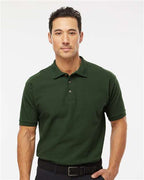 M&O 7002, Ring-spun Pique Polo, New Forest Green