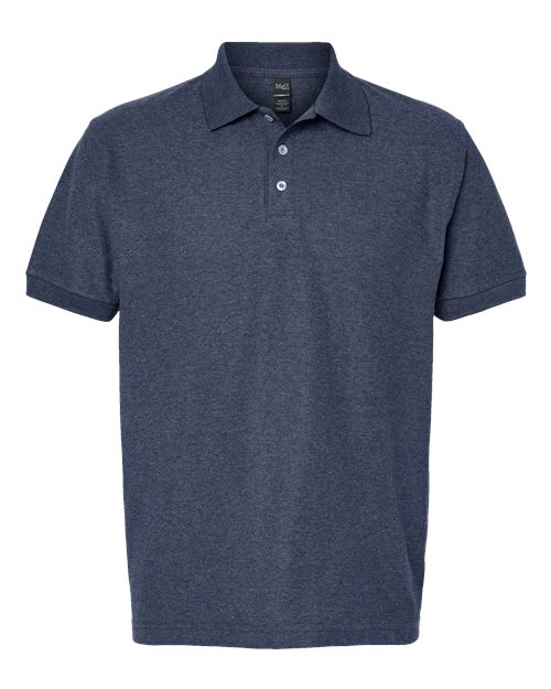 M&O 7006, Soft Touch Polo, Heather Navy