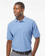 M&O 7006, Soft Touch Polo, Light Blue Heather