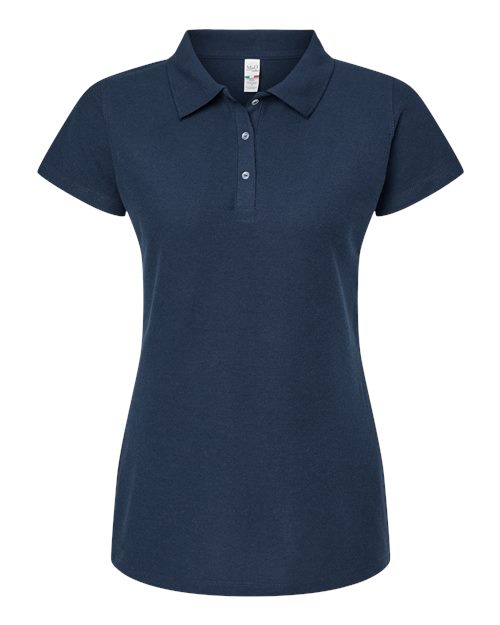 M&O 7007, Women's Soft Touch Polo, Bright Navy