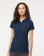 M&O 7600, Women's Ringspun Pique Polo, Bright Navy