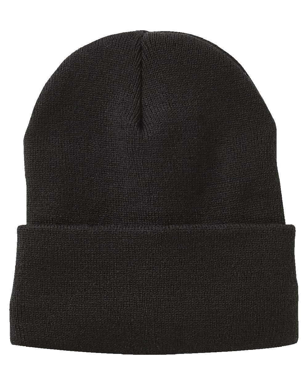 Sportsman SP12JL, 9264 12" Jersey Lined Cuffed Beanie, Black