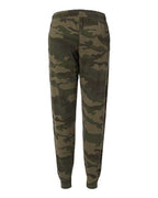 Independent Trading Co. PRM20PNT, Women's California Wave Wash Sweatpants, Forest Camo Heather