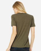 BELLA + CANVAS 6413, T-Shirts - Premium, Olive Triblend