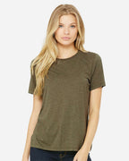 BELLA + CANVAS 6413, T-Shirts - Premium, Olive Triblend