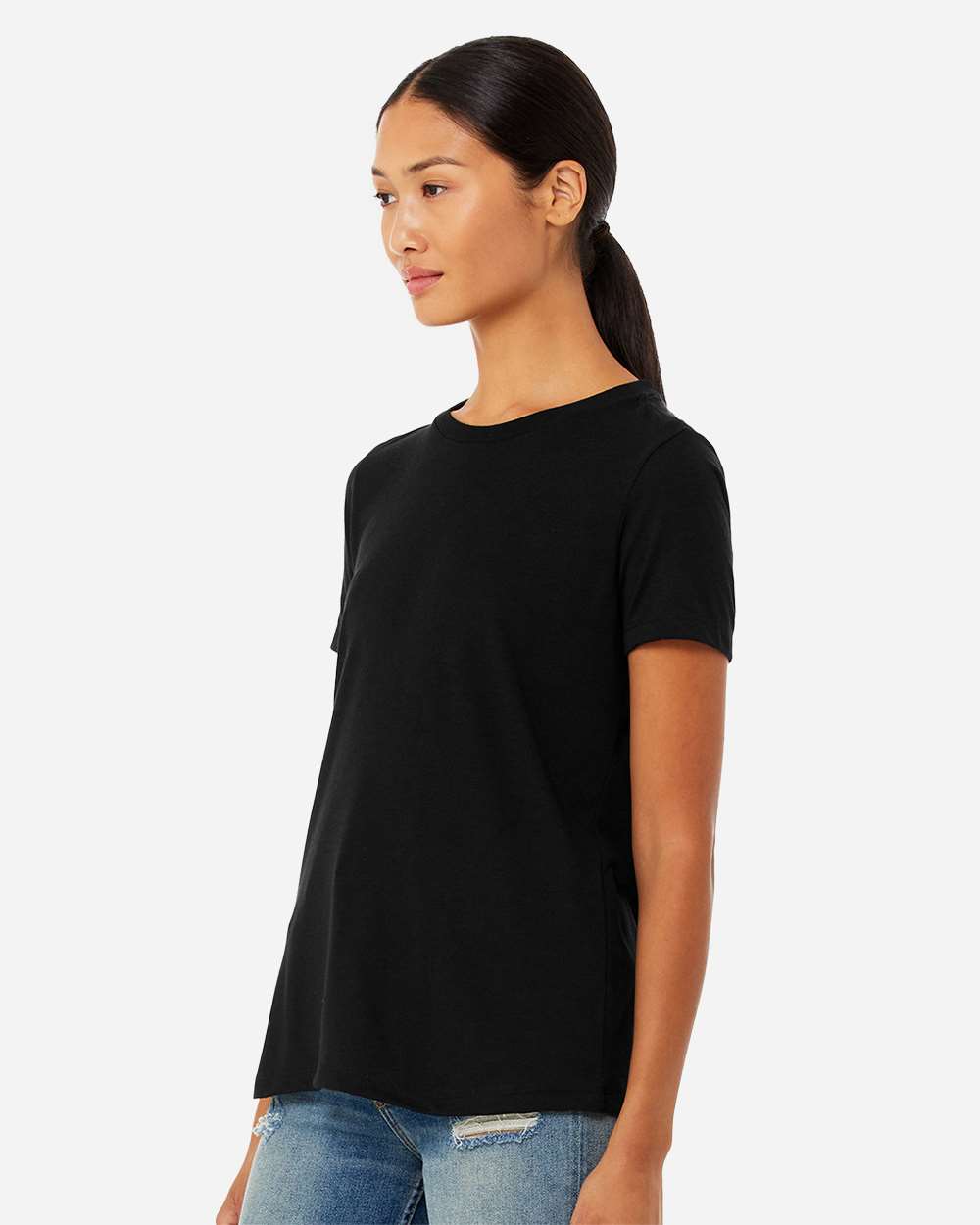 BELLA + CANVAS 6413, T-Shirts - Premium, Solid Black Triblend